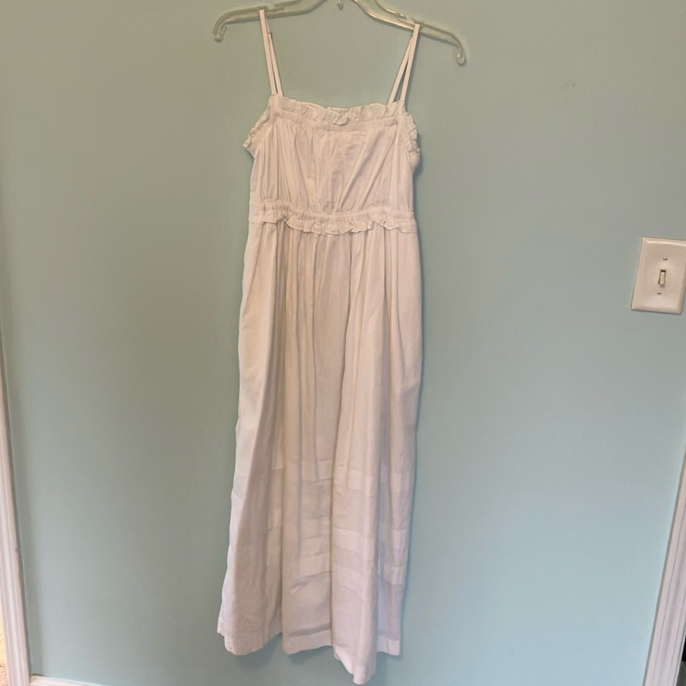 White adjustable strap maxi dress J Crew